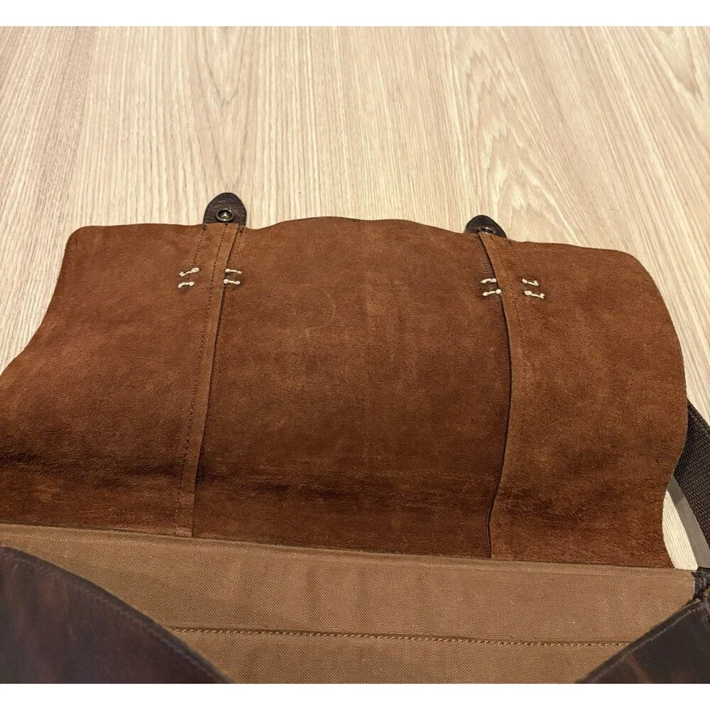 Buffalo Jackson Messanger Bag Brown Leather Crossbody Briefcase Laptop Messenger